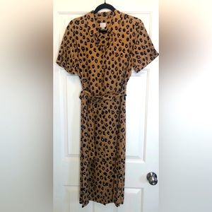 A New Day women’s size small cheetah print dress with belt.